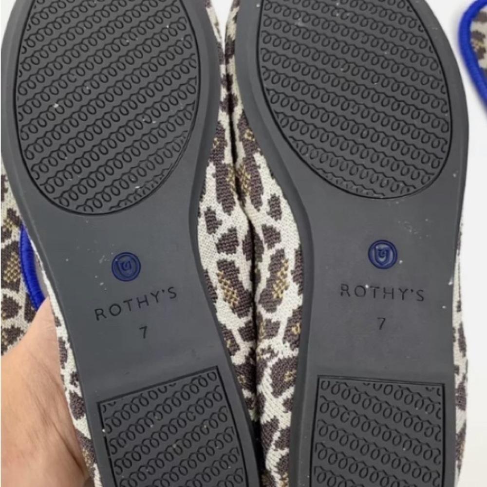 Rothy’s Loafer Flats Mocha Spot Big Cat Animal Print Comfort Shoes Size 7 - Picture 4 of 7
